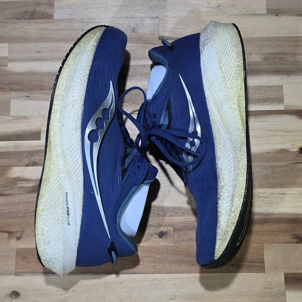 Saucony Triumph 21 Men's Running Shoes Navy‎ Blue White S20881-21 Size 11
